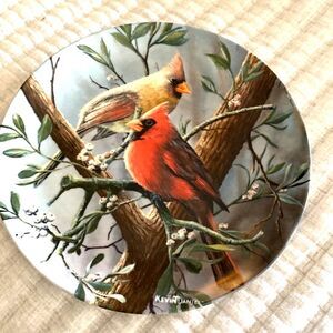 Edwin M Knowles “The Cardinal" Vintage Collectors Plate